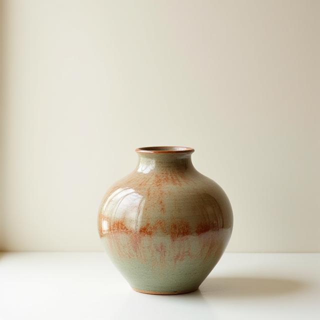 Vaso in ceramica decorata a mano