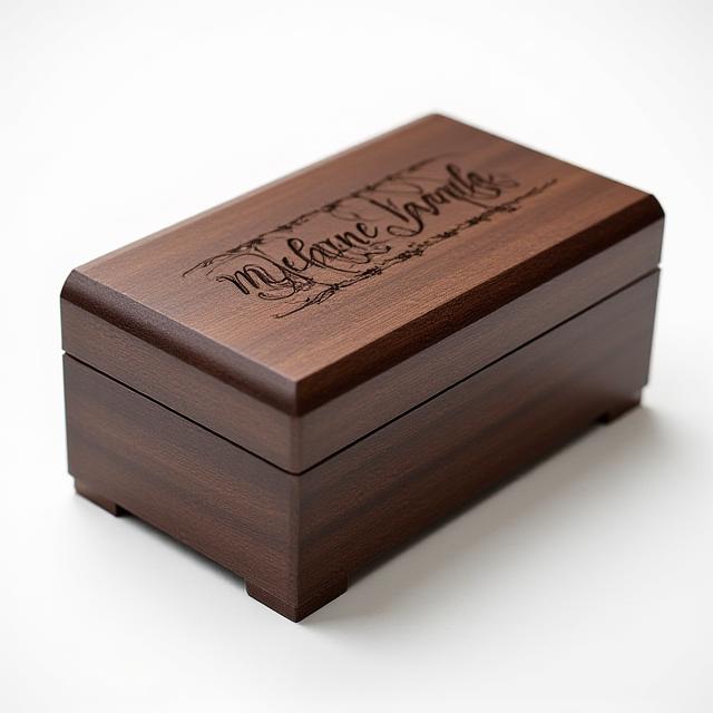 Scatola in legno incisa