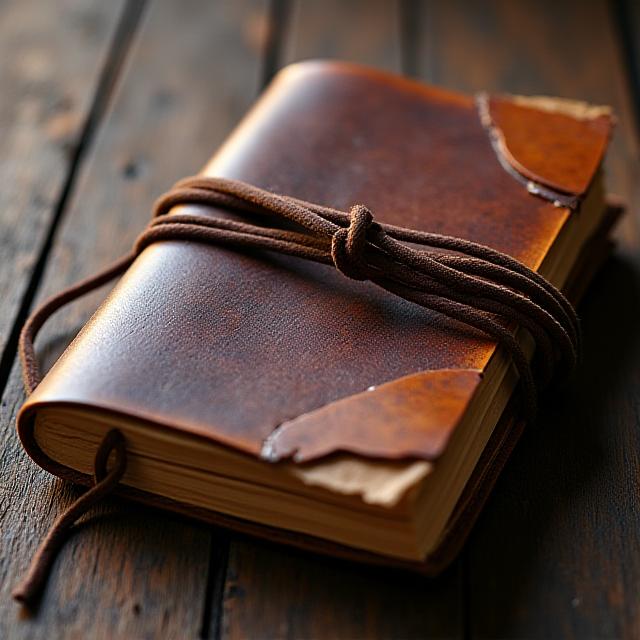 Taccuino in pelle rilegato a mano